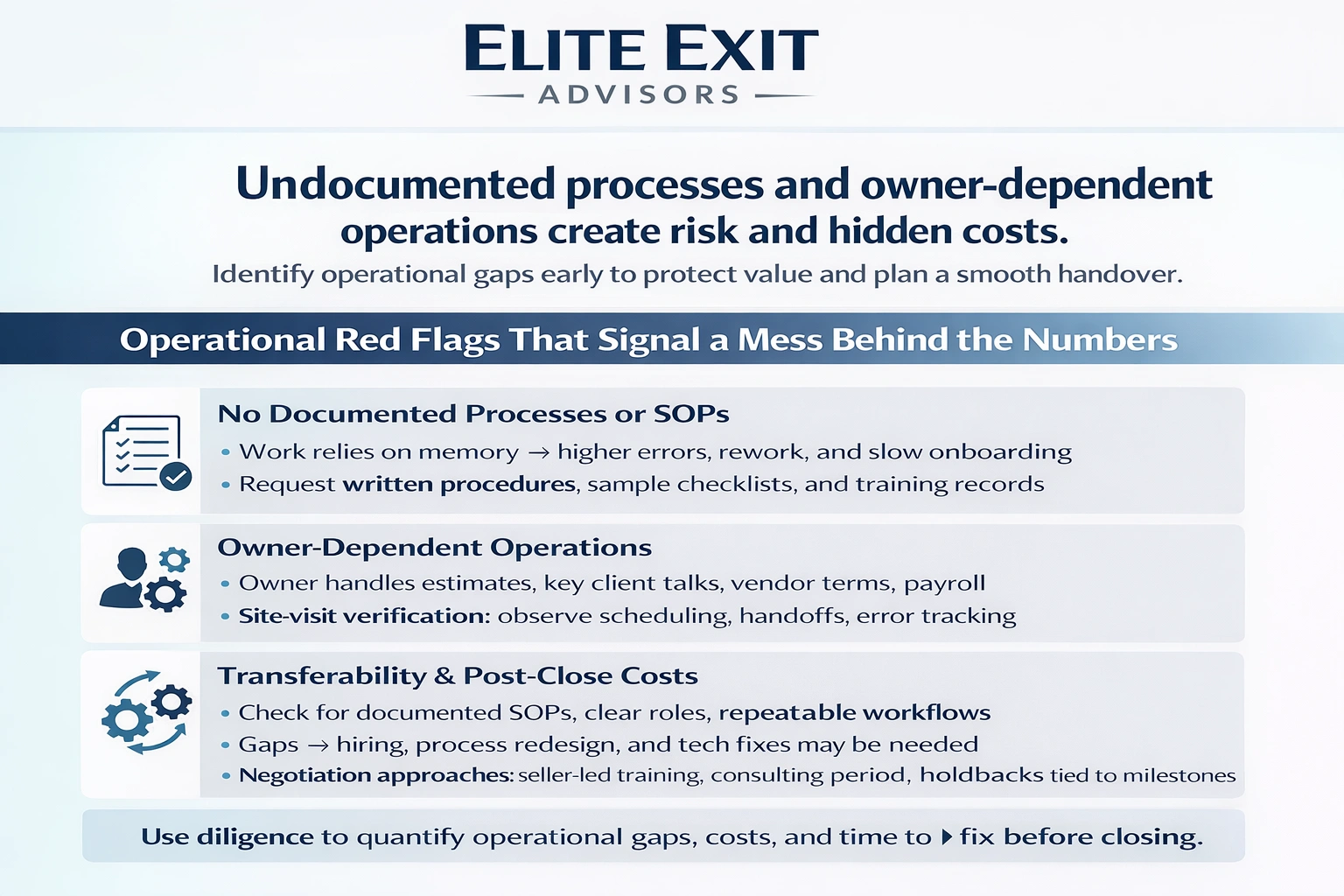 what are some operational red flags that signal a mess behind the numbers