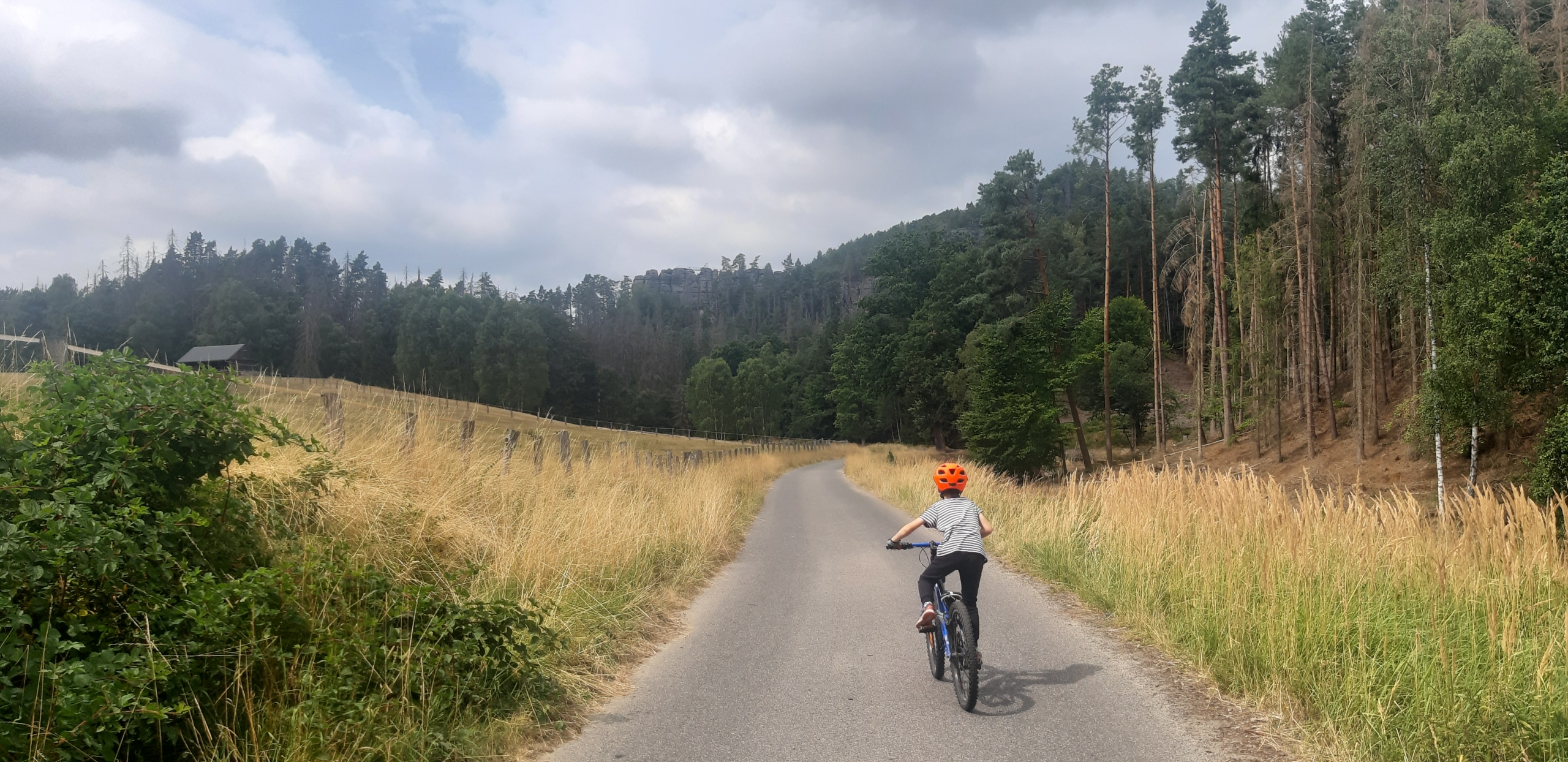 Kam s dětmi v Českosaském Švýcarsku na kole – S dětmi v báglu