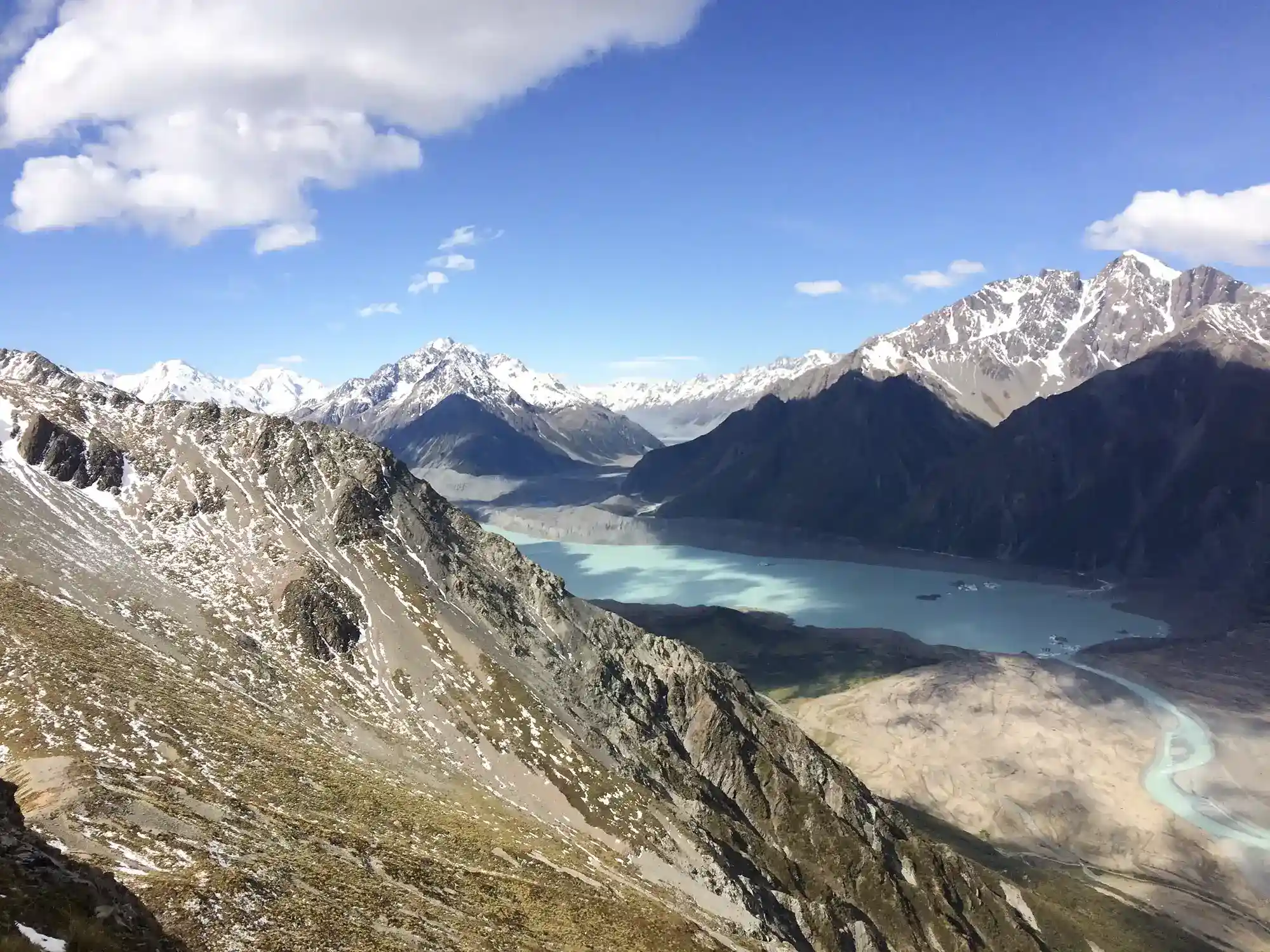Mount Wakefield views of the Tasman Valley