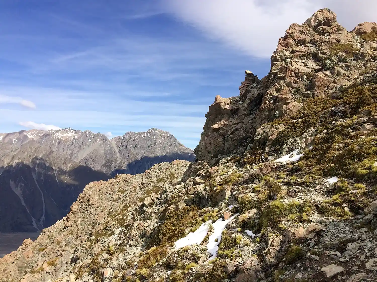 Rock walls on Mount Wakefield