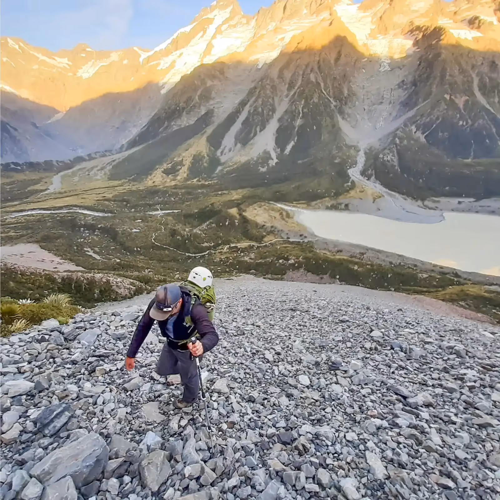 Guideless Route Mount Wakefield guest hiking rocky terrain