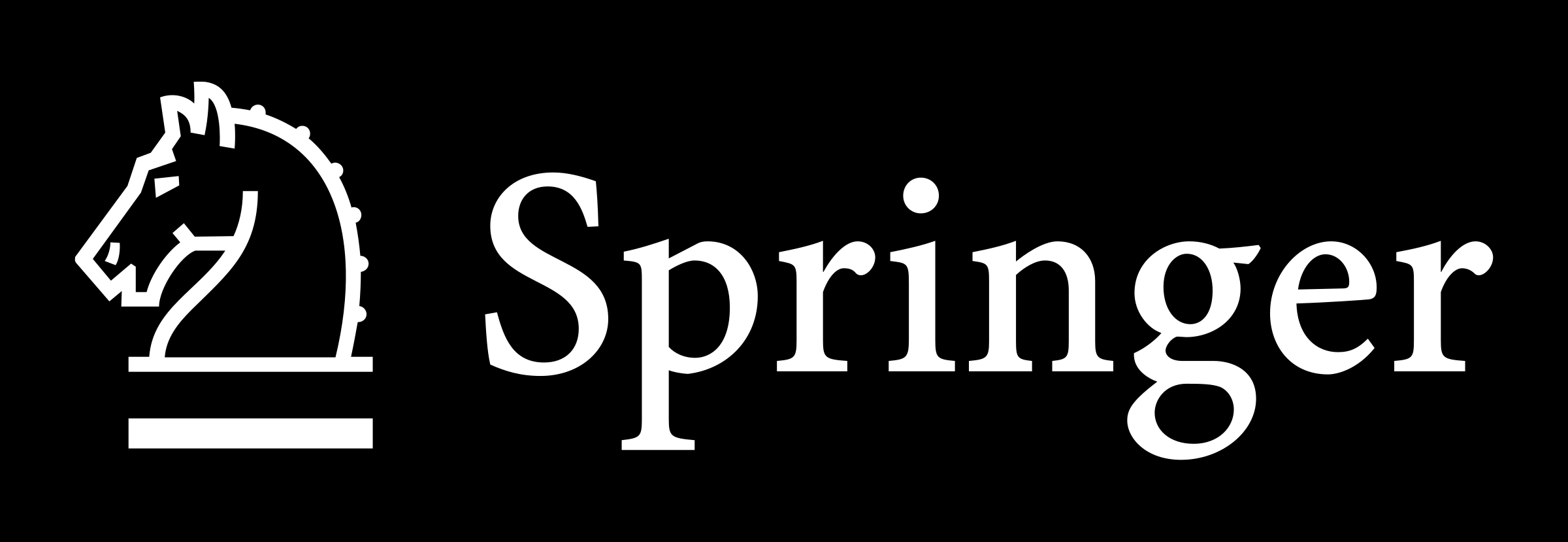 Springer Publisher Logo in serif font on a black background.