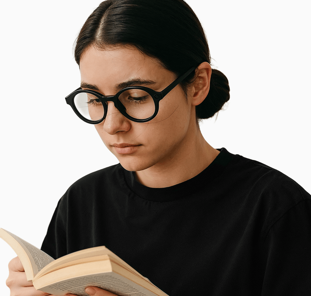 Woman Rading A Book Gadgetar Webflow Template | BRIX Template