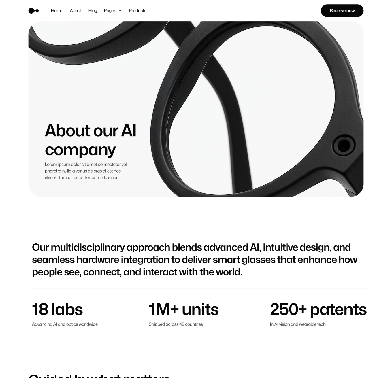 Gadgetar About Hero Page Ai Glasses Webflow Template | BRIX Template
