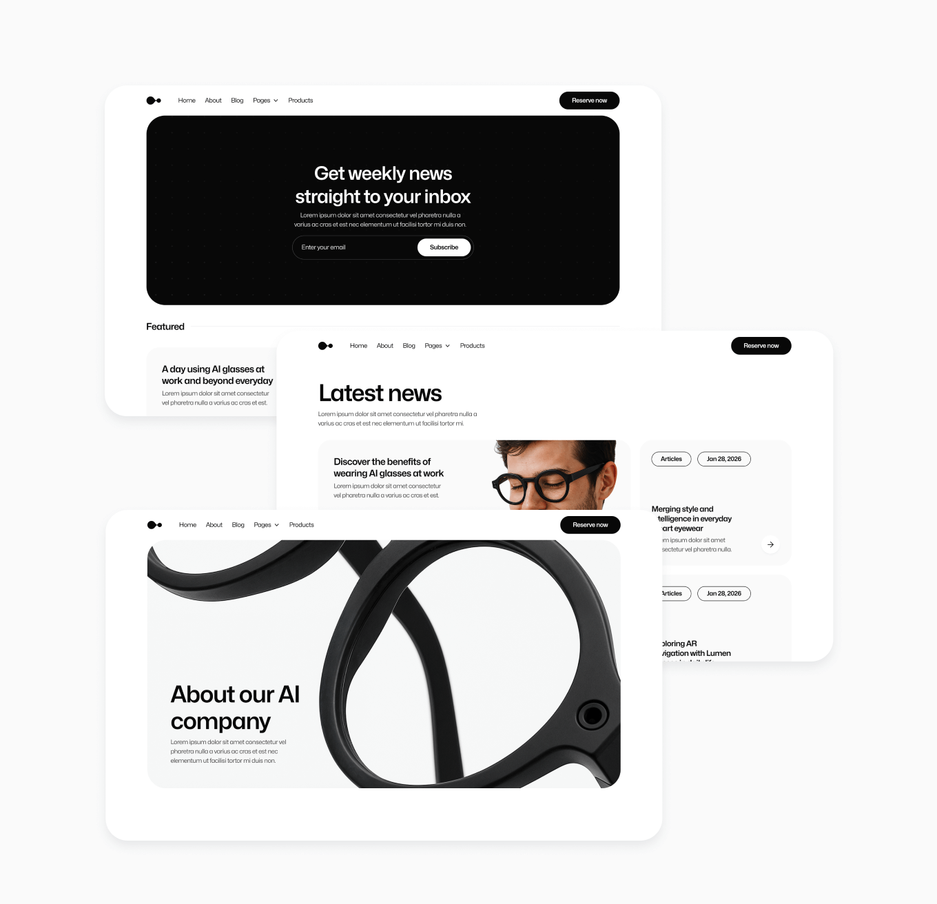 Gadgetar 40 Sections Ai Glasses Webflow Template | BRIX Template
