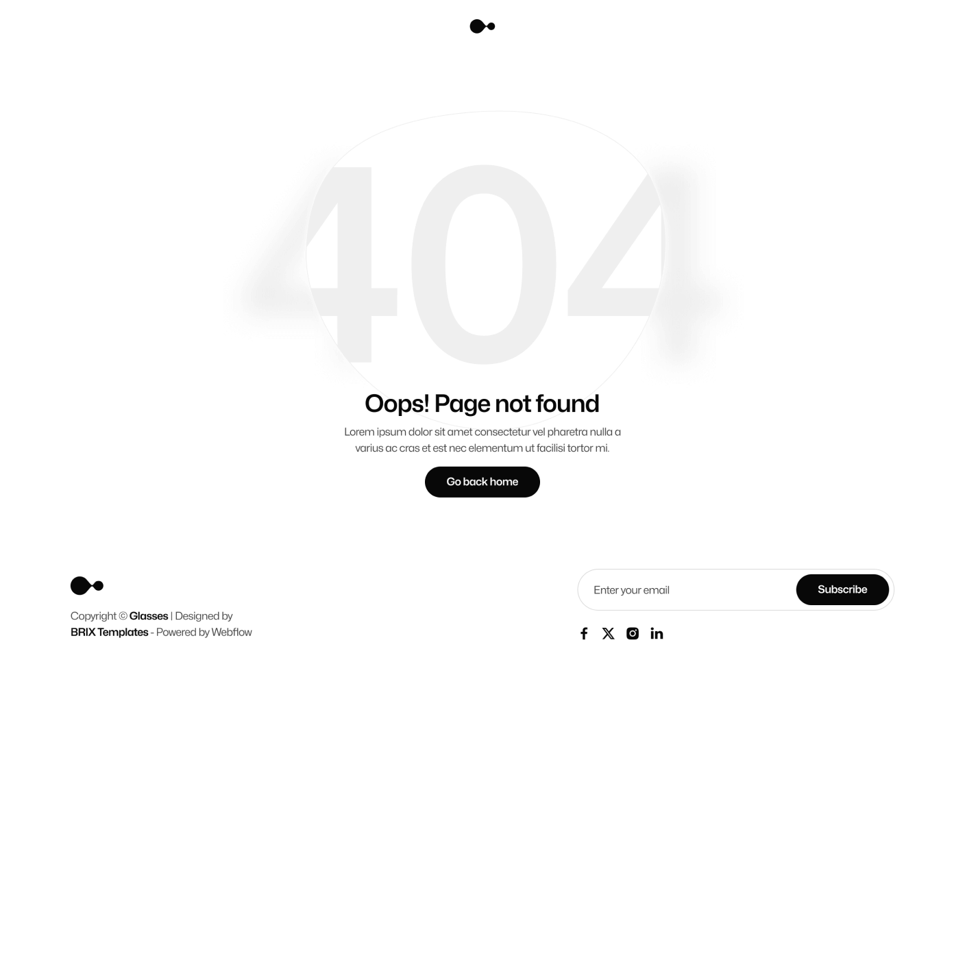 Gadgetar Not Found Ai Glasses Webflow Template | BRIX Template
