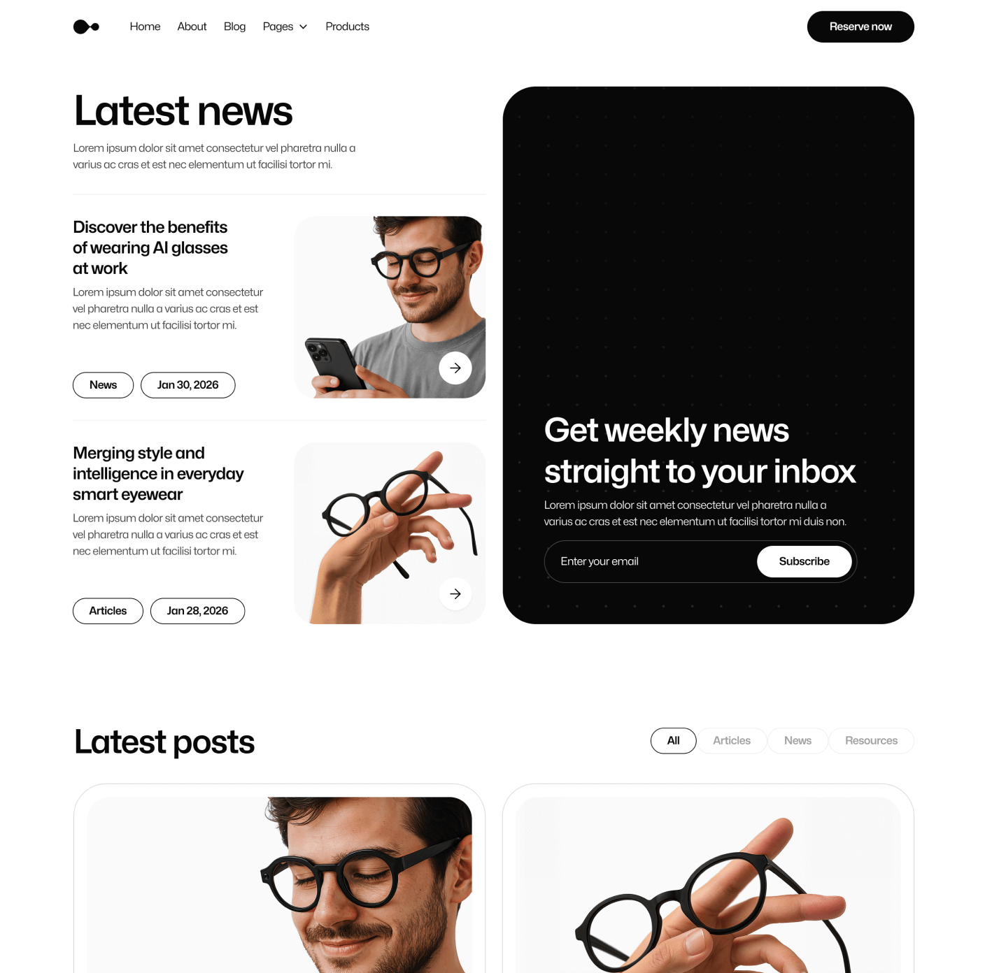 Gadgetar Blog V3 Ai Glasses Webflow Template | BRIX Template
