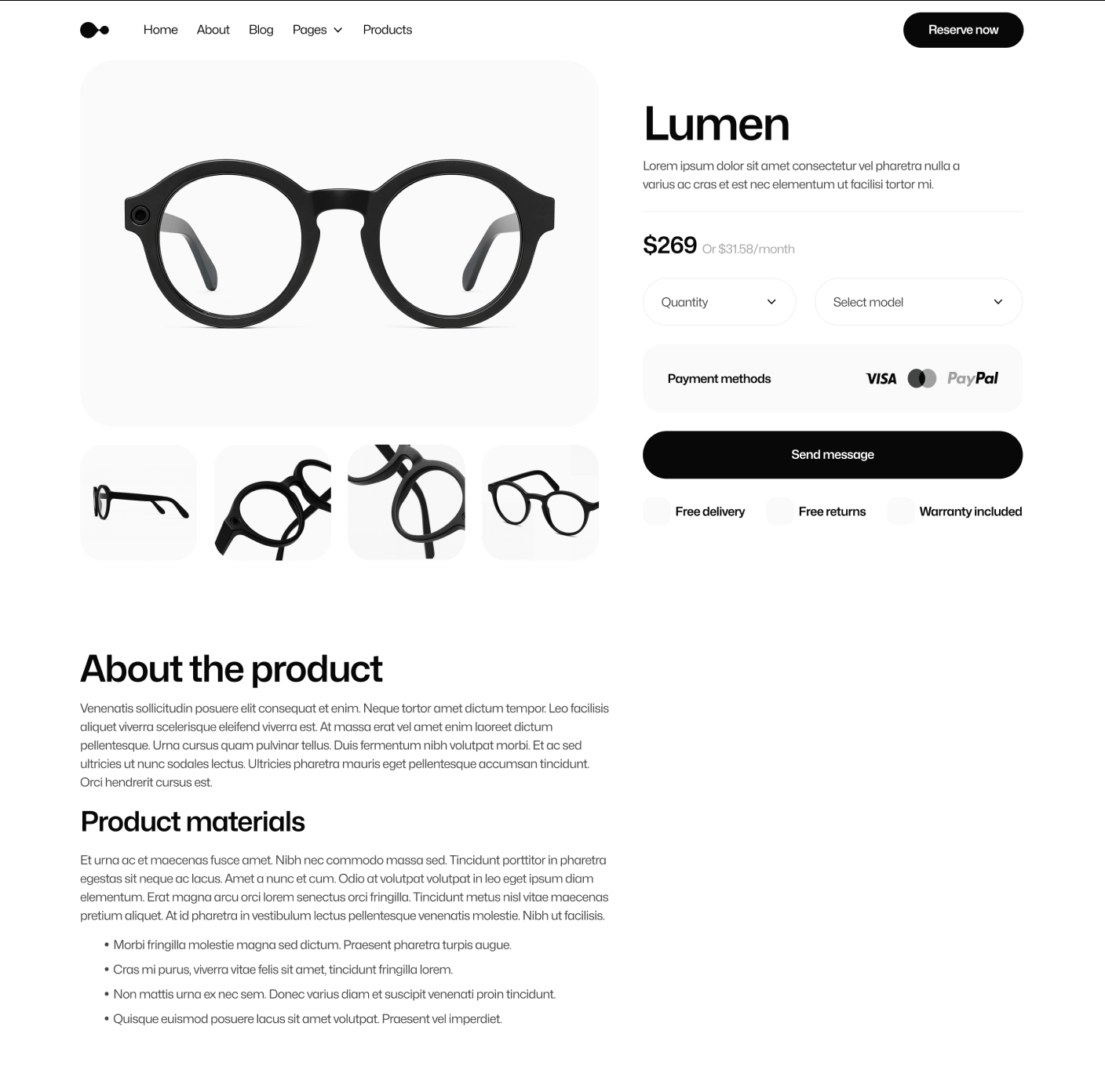 Gadgetar Shop Single Ai Glasses Webflow Template | BRIX Template
