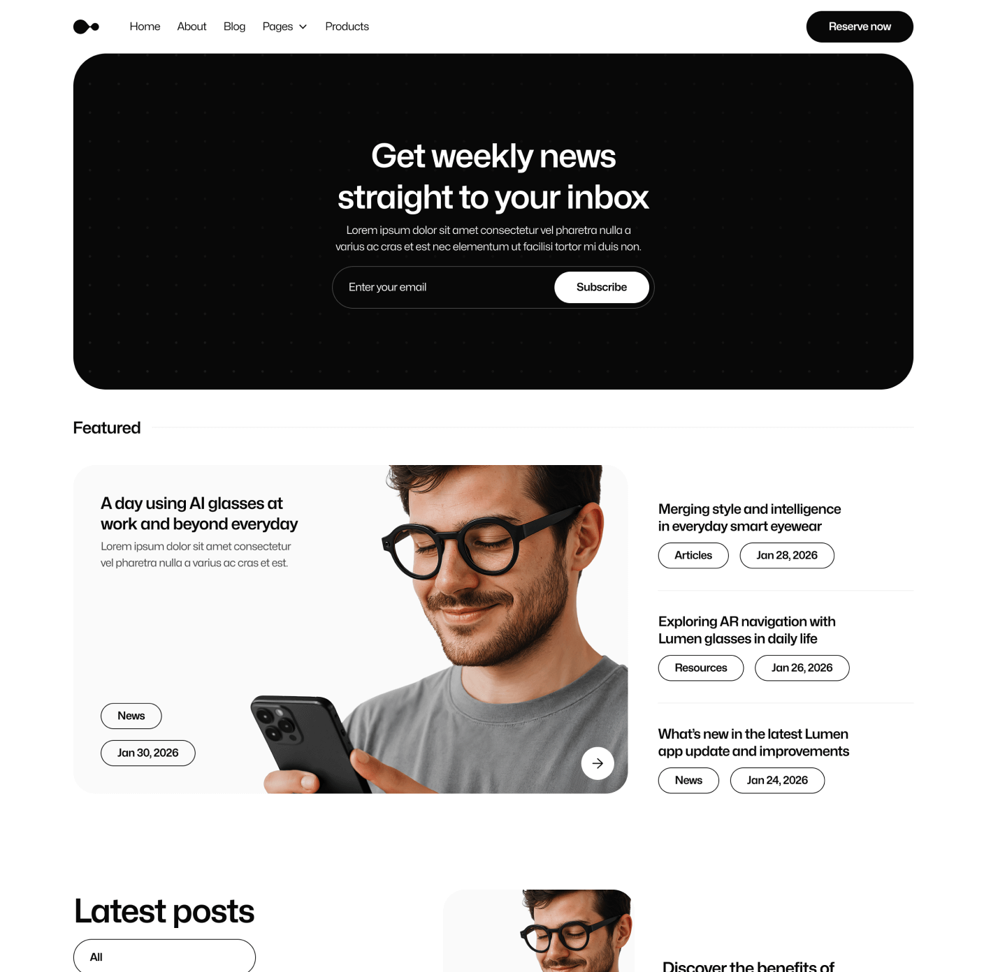 Gadgetar Blog V2 Ai Glasses Webflow Template | BRIX Template
