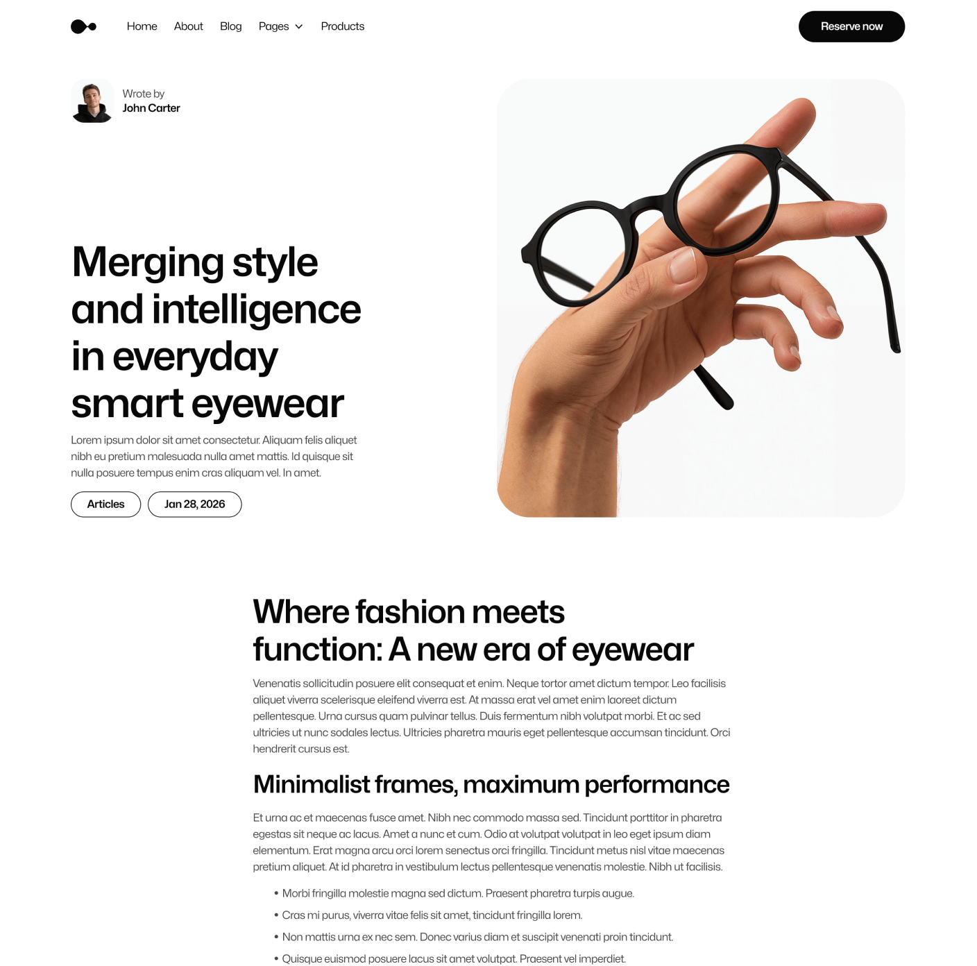 Gadgetar Blog Post Ai Glasses Webflow Template | BRIX Template
