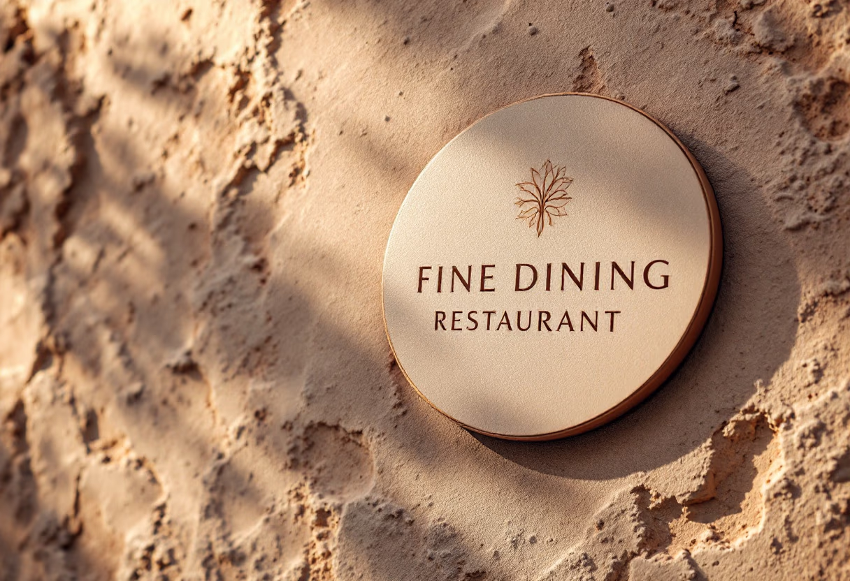[background image] image of entrance sign (for a fine dining restaurant)