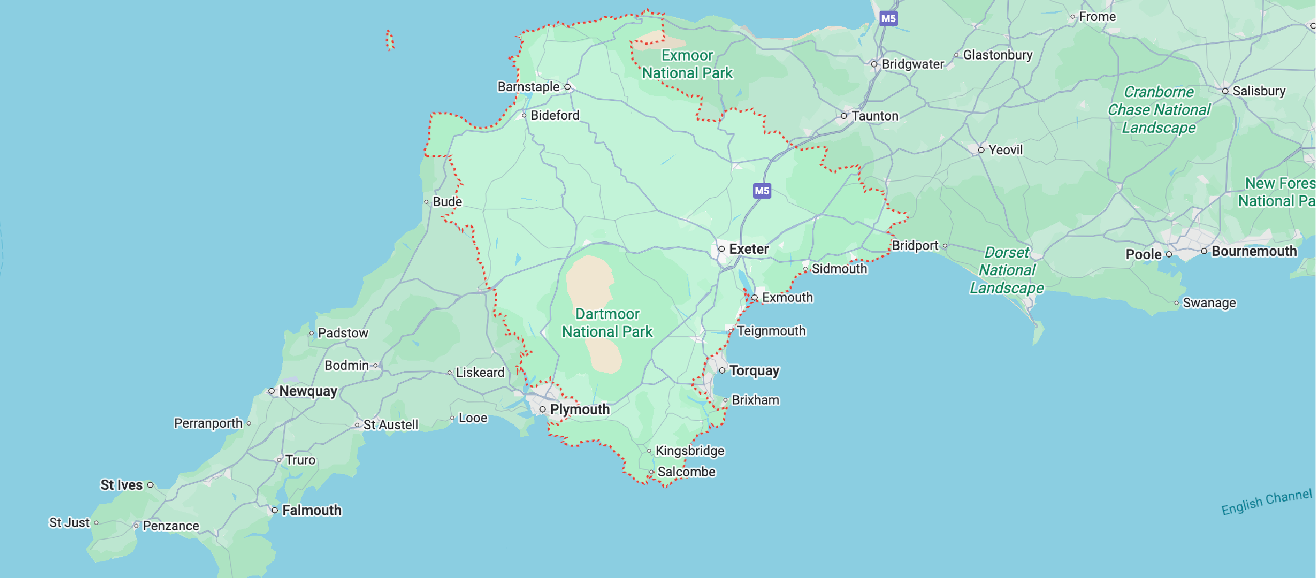 South West England Map
