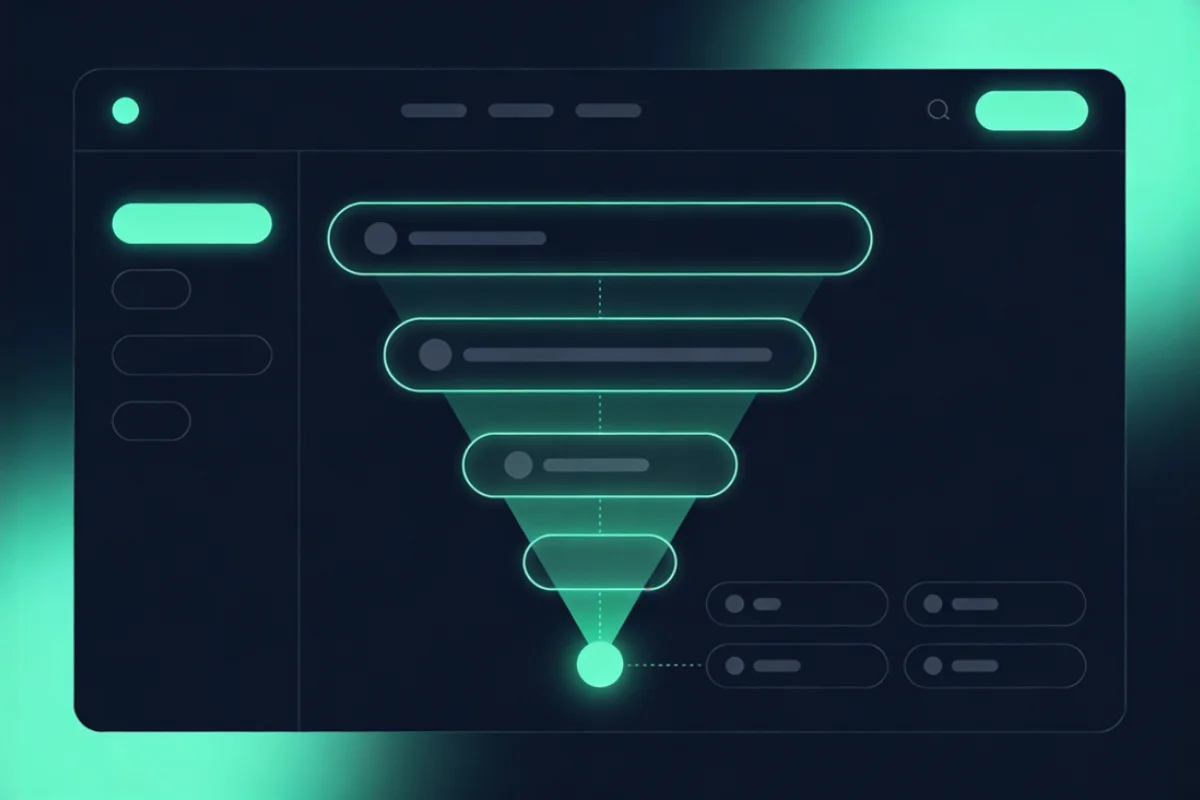 UI element van een automatisatie funnel