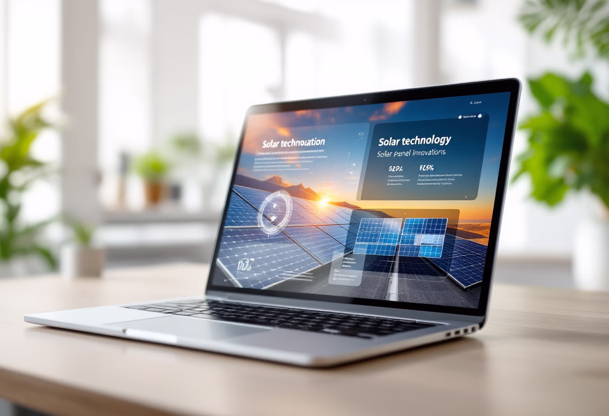 [digital project] image of solar technology advancements (for a solar panel installer)