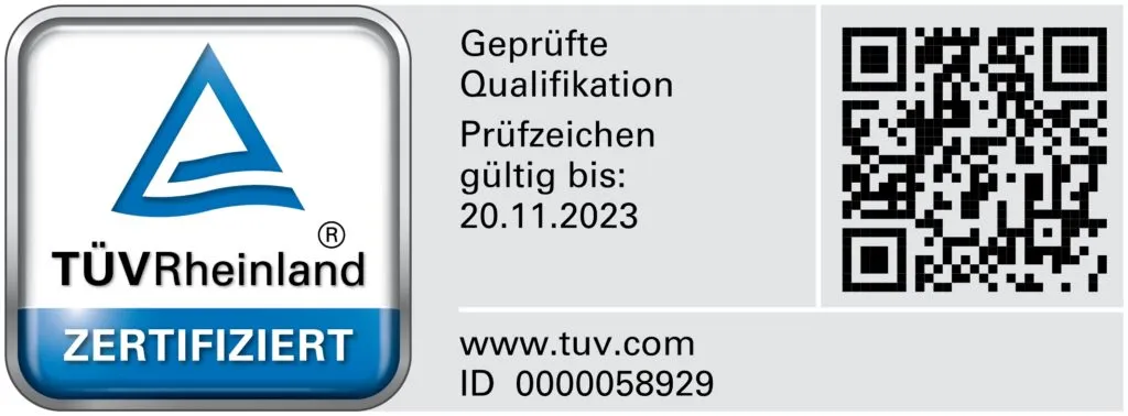 Zertifikat zur Datenschutzrichtlinie