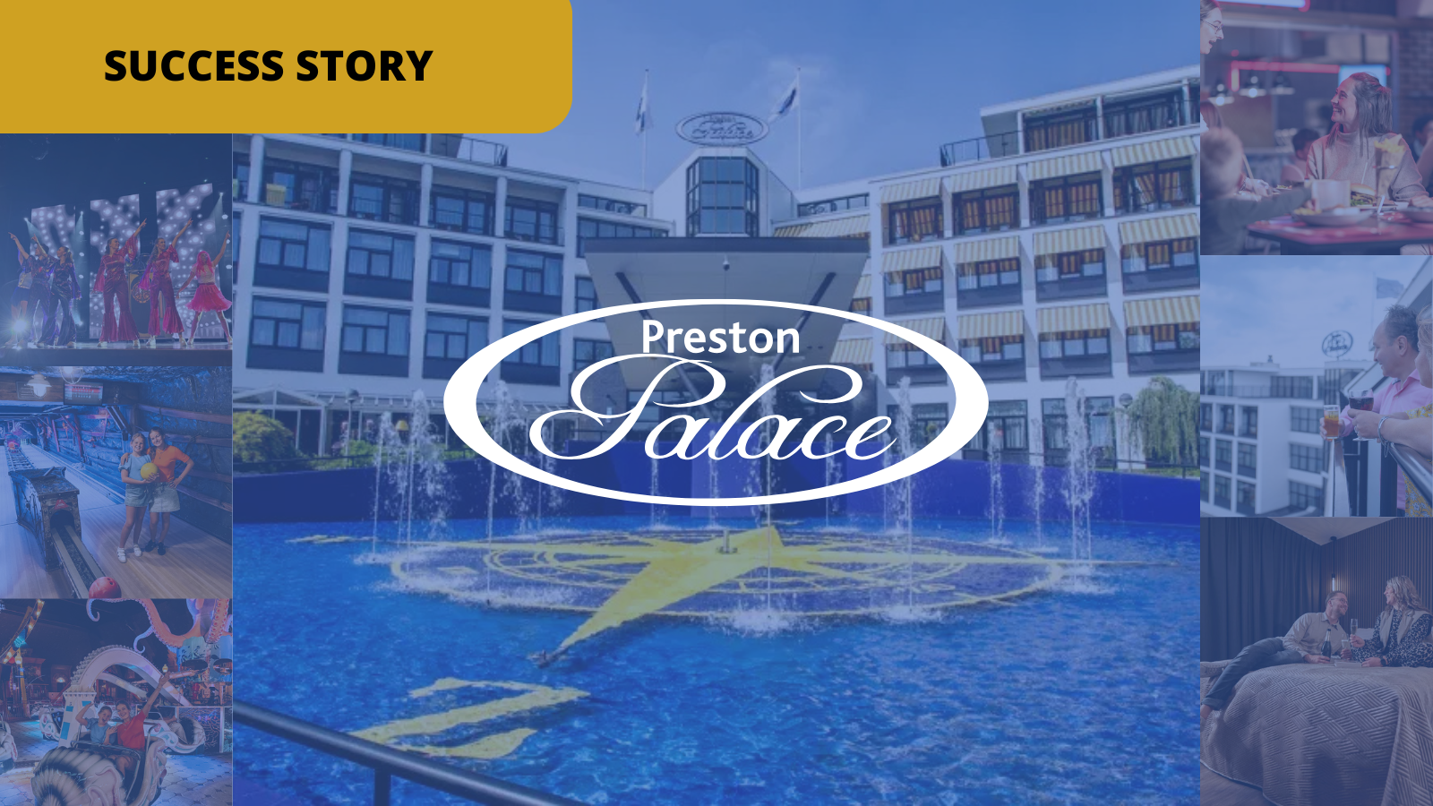 Thumbnail of Preston Palace's Success Story post, featuring different parts of the hotel