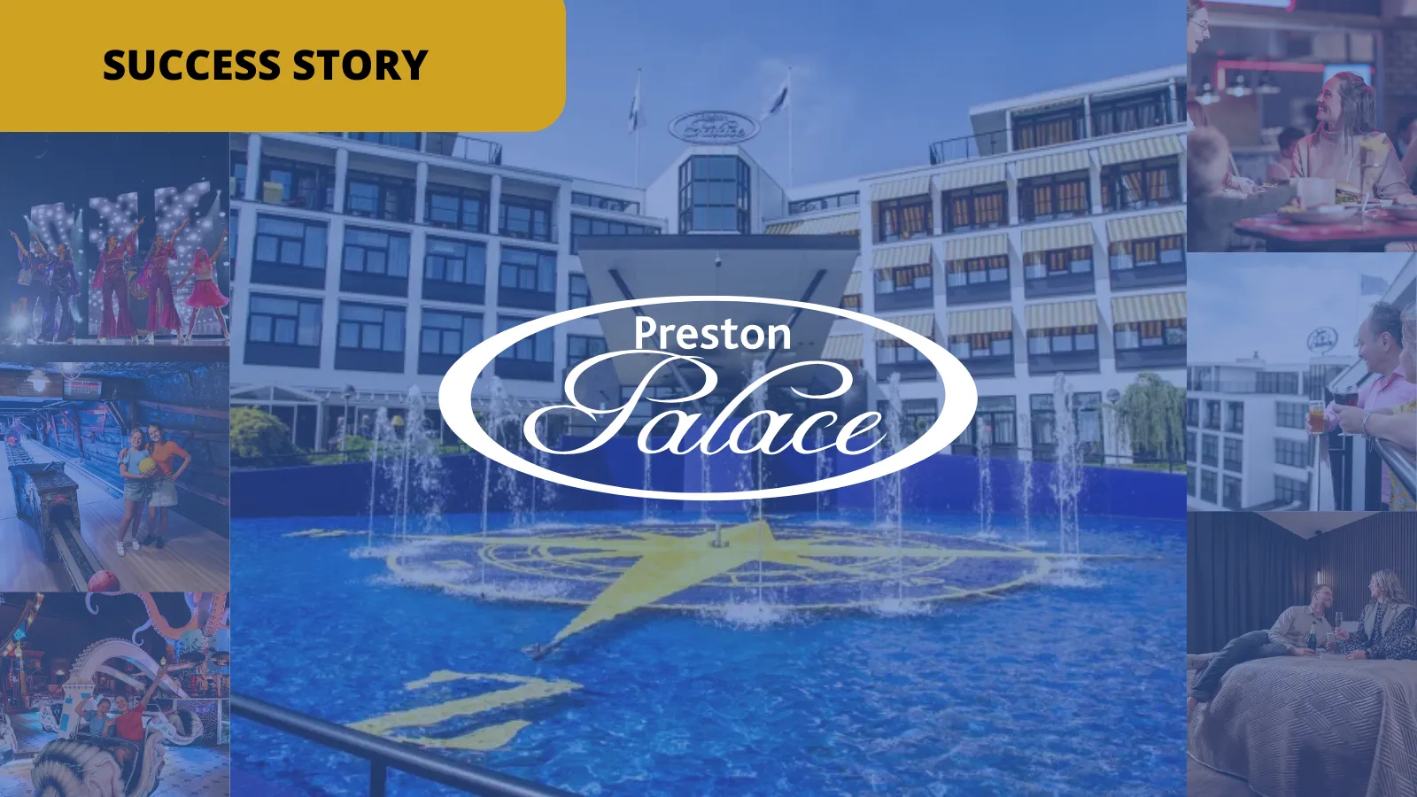 Thumbnail of Preston Palace's Success Story post, featuring different parts of the hotel