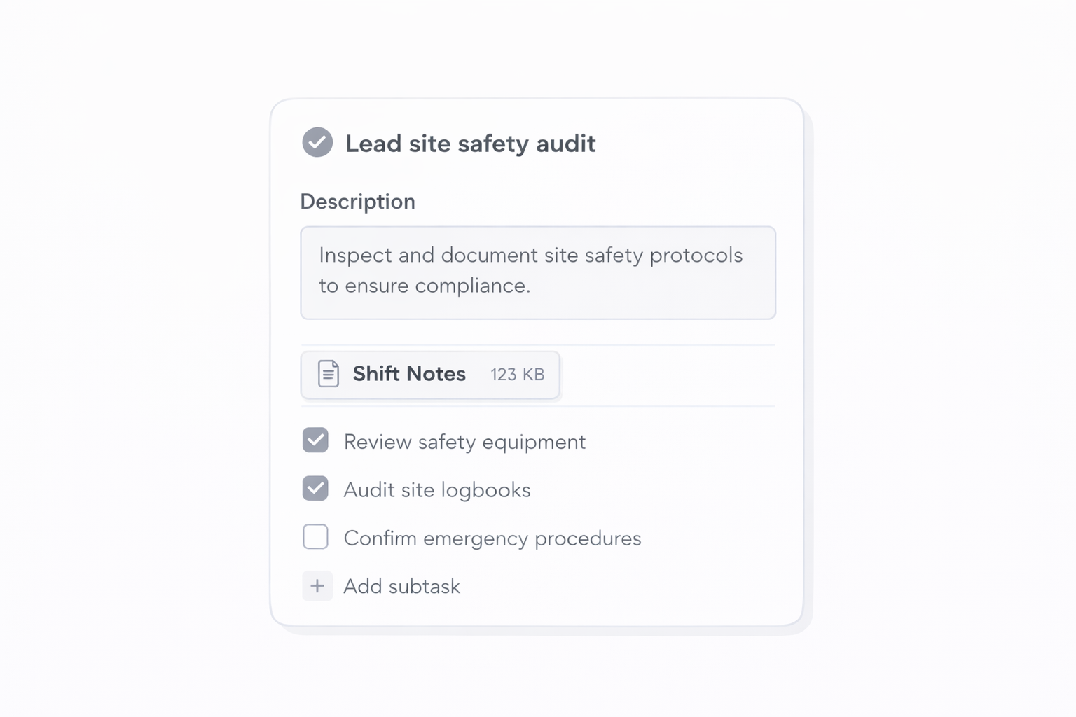 Create and assign tasks in minutes
