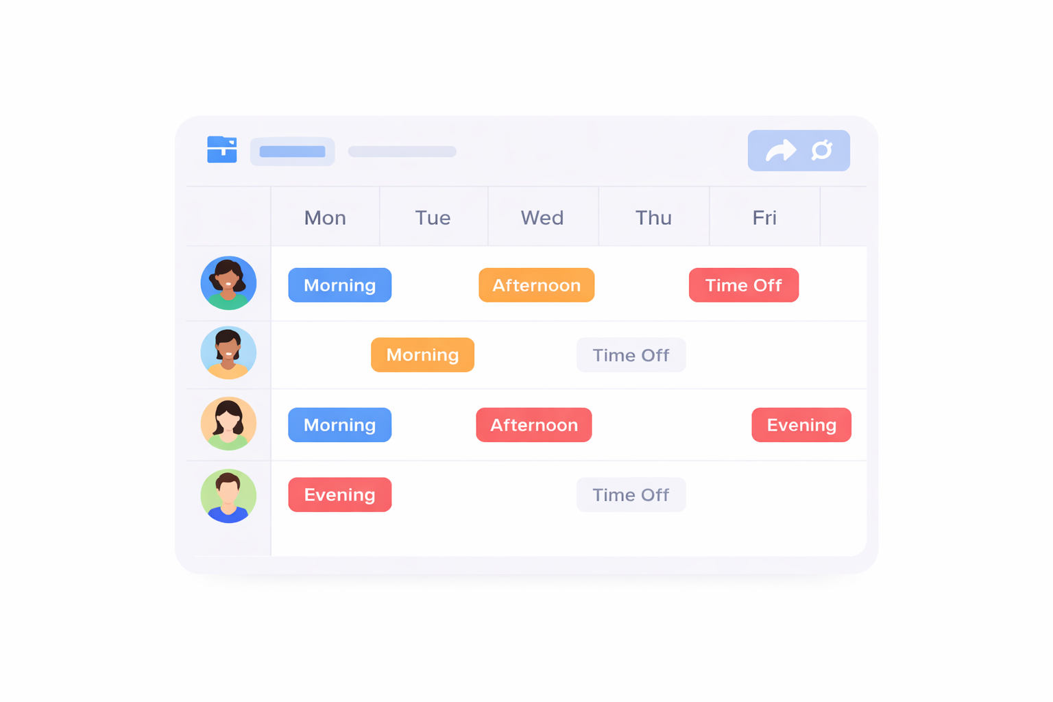 Create schedules with ease