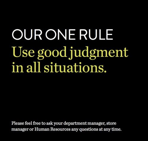 Use good judgment in all situations.