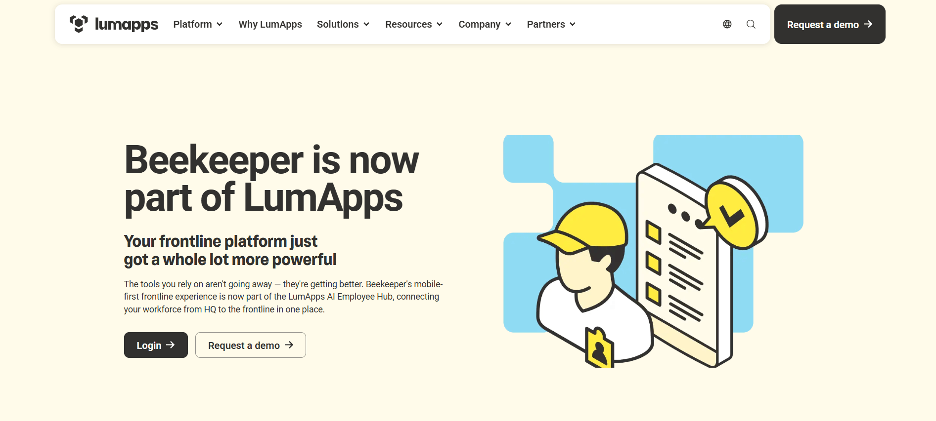 Screenshot of Beekeeper.io Home Page