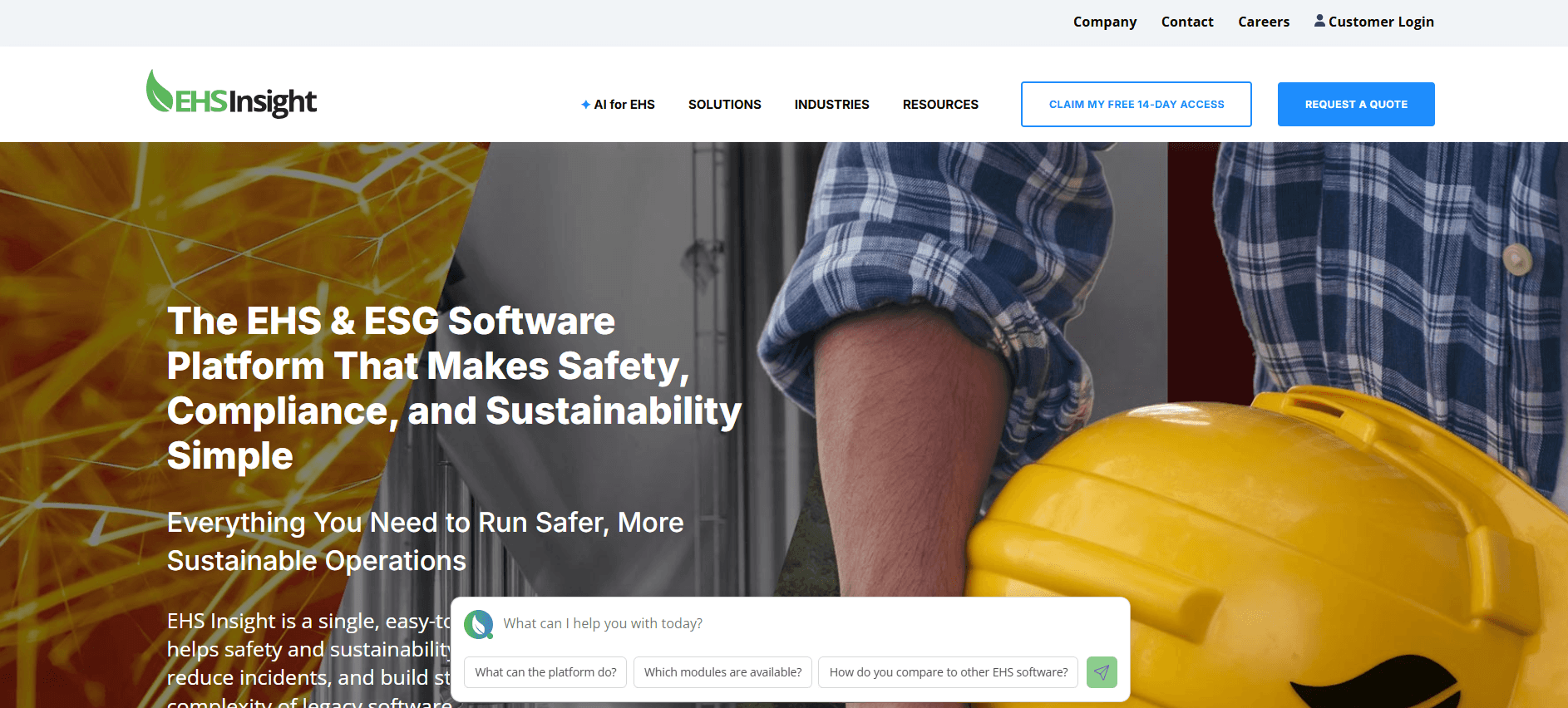EHS Insight Home Page