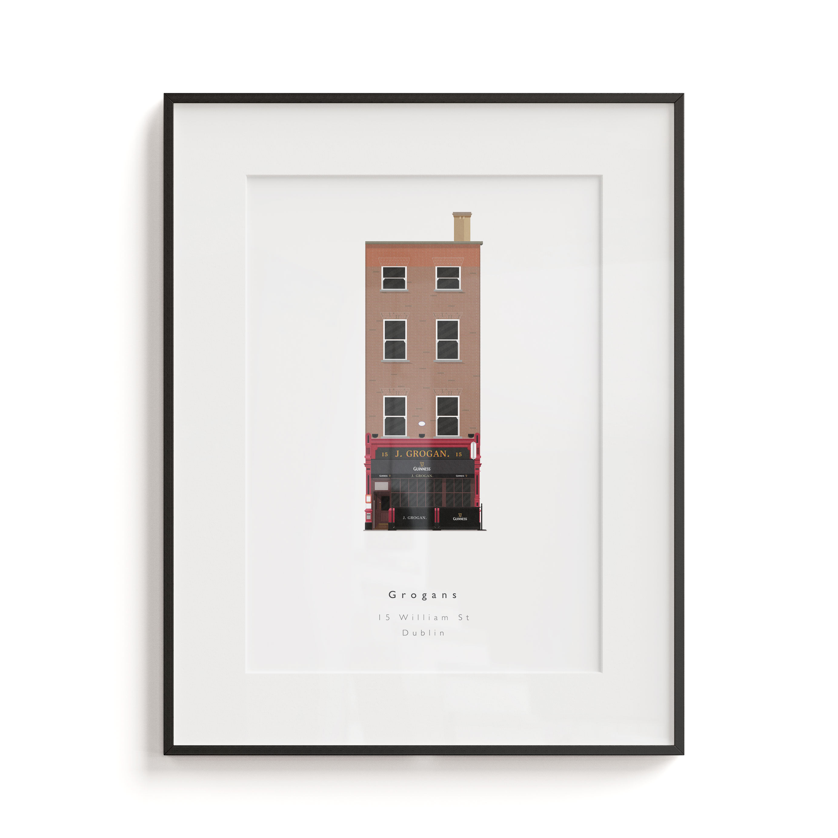 A print of Grogan’s on South William Street, Dublin, available in A4 and A3. Created to capture the character and atmosphere of one of the city’s most well-known pubs. Printed using archival materials, with optional framing available.