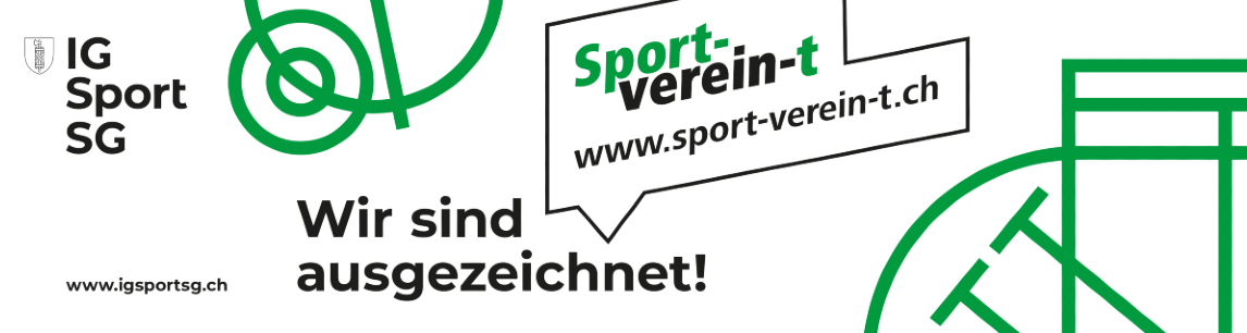 Logo von IG Sport SG mit Text Wir sind ausgezeichnet und Sport-verein-t Website-URL.