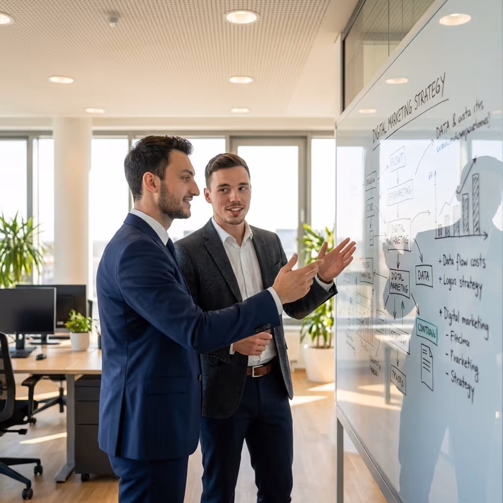 Warum einen Marketing-Manager einstellen, der nicht alles kann? Buchen Sie uns. Wir sind Ihre Grafiker, Texter, Techies und Strategen in einem skalierbaren Abo.