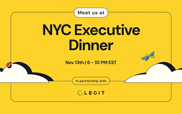 Illustration of a green circular podium with 'Forrester' text, surrounded by colorful flowers, leaves, a ladybug, and a blue dragonfly against a yellow background with clouds.