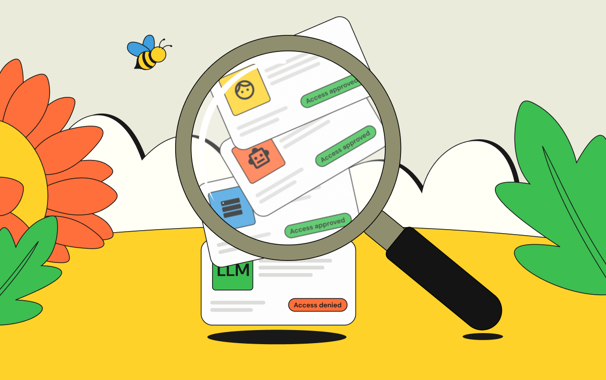 Magnifying glass zooming in on identities to govern