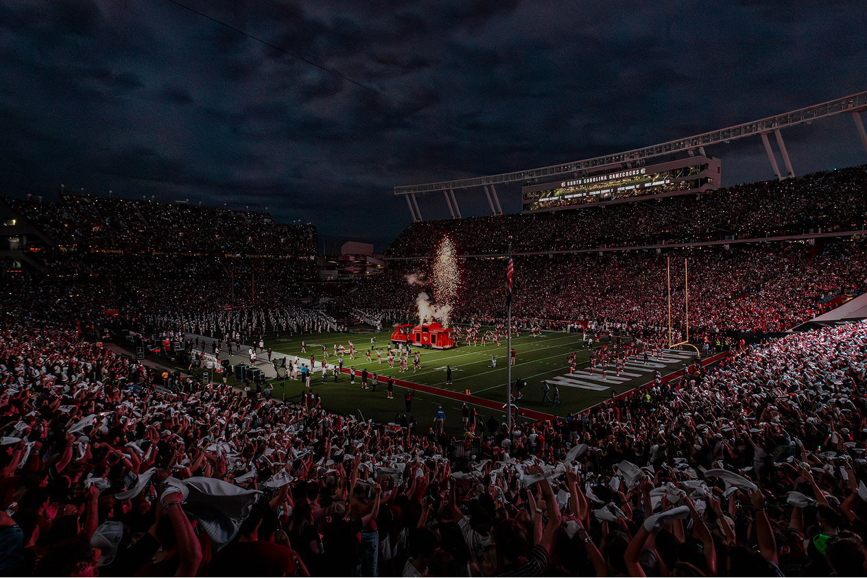 Stadium packed with fans