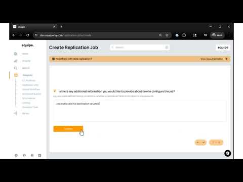 Equipe's AI Data Replication Demo