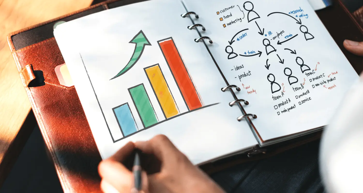 saisonnalité du marché locatif, graphique sur papier