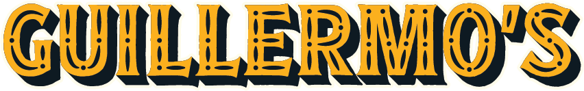 Text logo reading 'GUILLERMO'S' in bold yellow stylized font with black shadow.