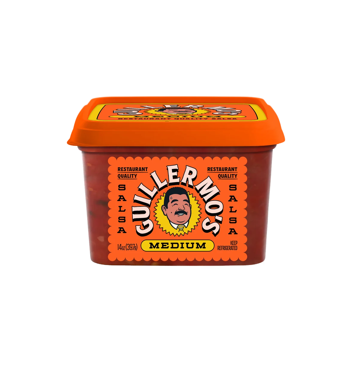Guillermo's Medium Salsa 14 oz tub	