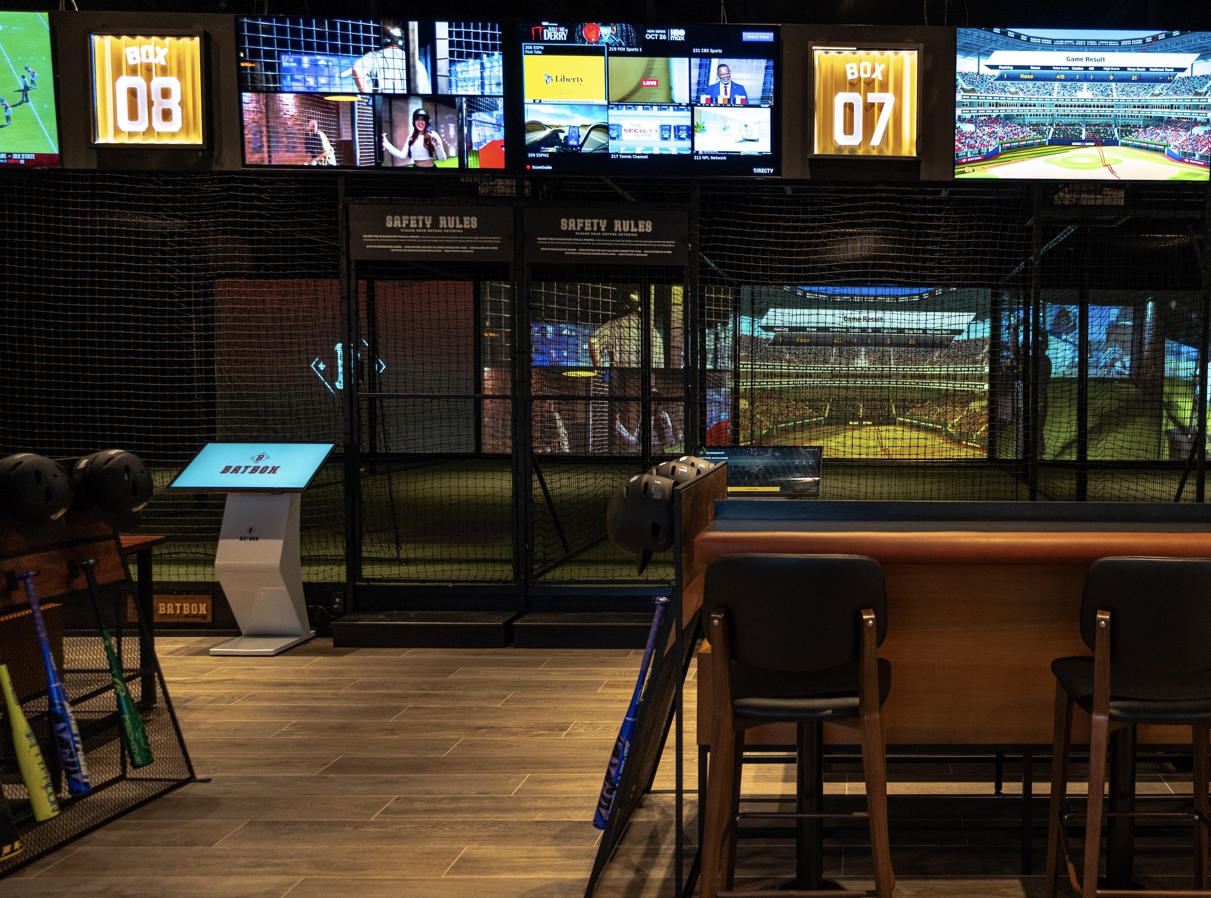 Family friendly tech-enabled batting cages.