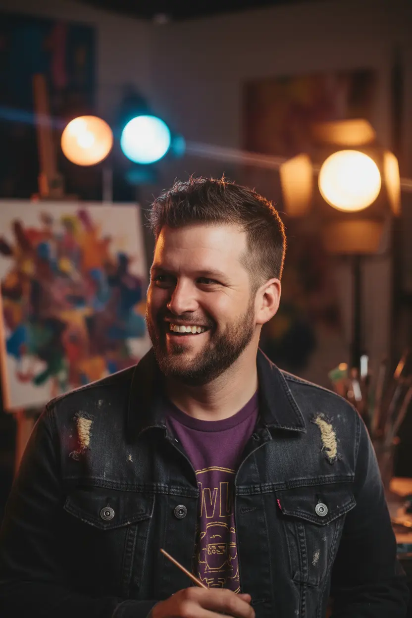 RC Nelson in his creative studio