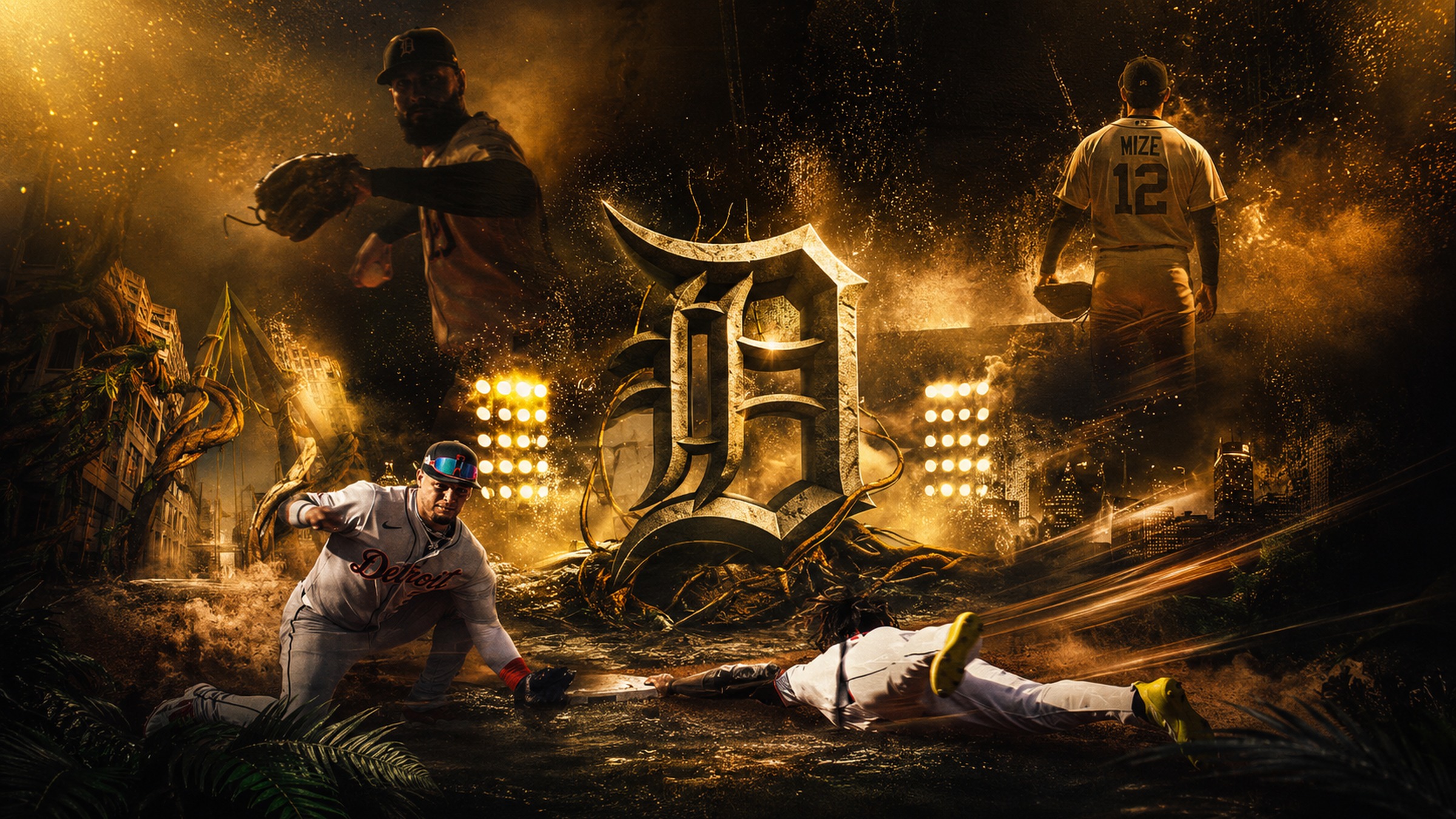 Detroit Tigers stadium ribbon motion graphics, gallery view 1
