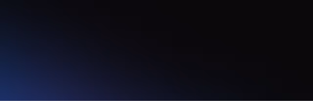 Gradient background fading from deep navy blue on the left to black on the right.