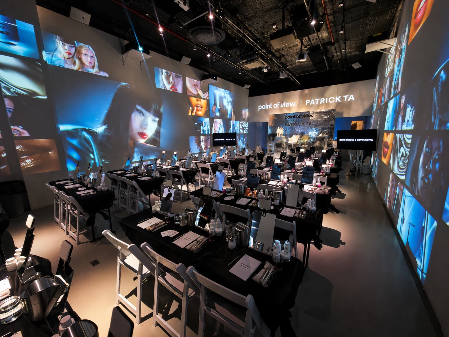 Beauty brand activation and workshop space at LUME Studios NYC