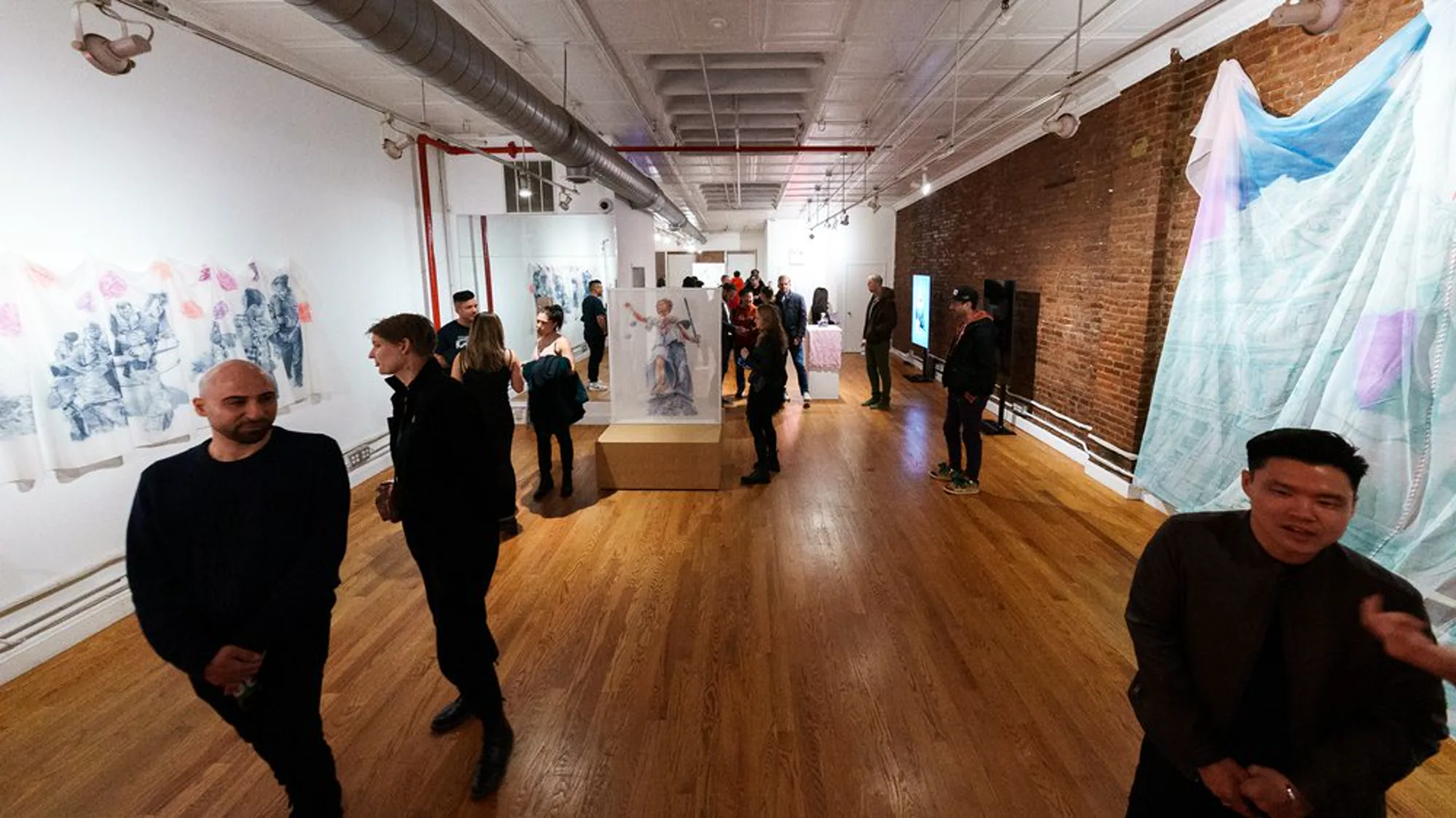 Fabric art installation in LOFT 5