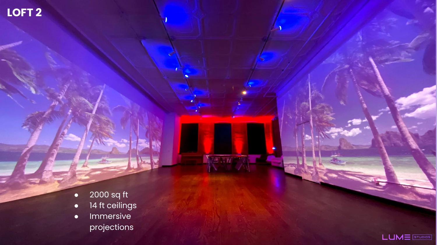 LOFT 2 with immersive projection visuals