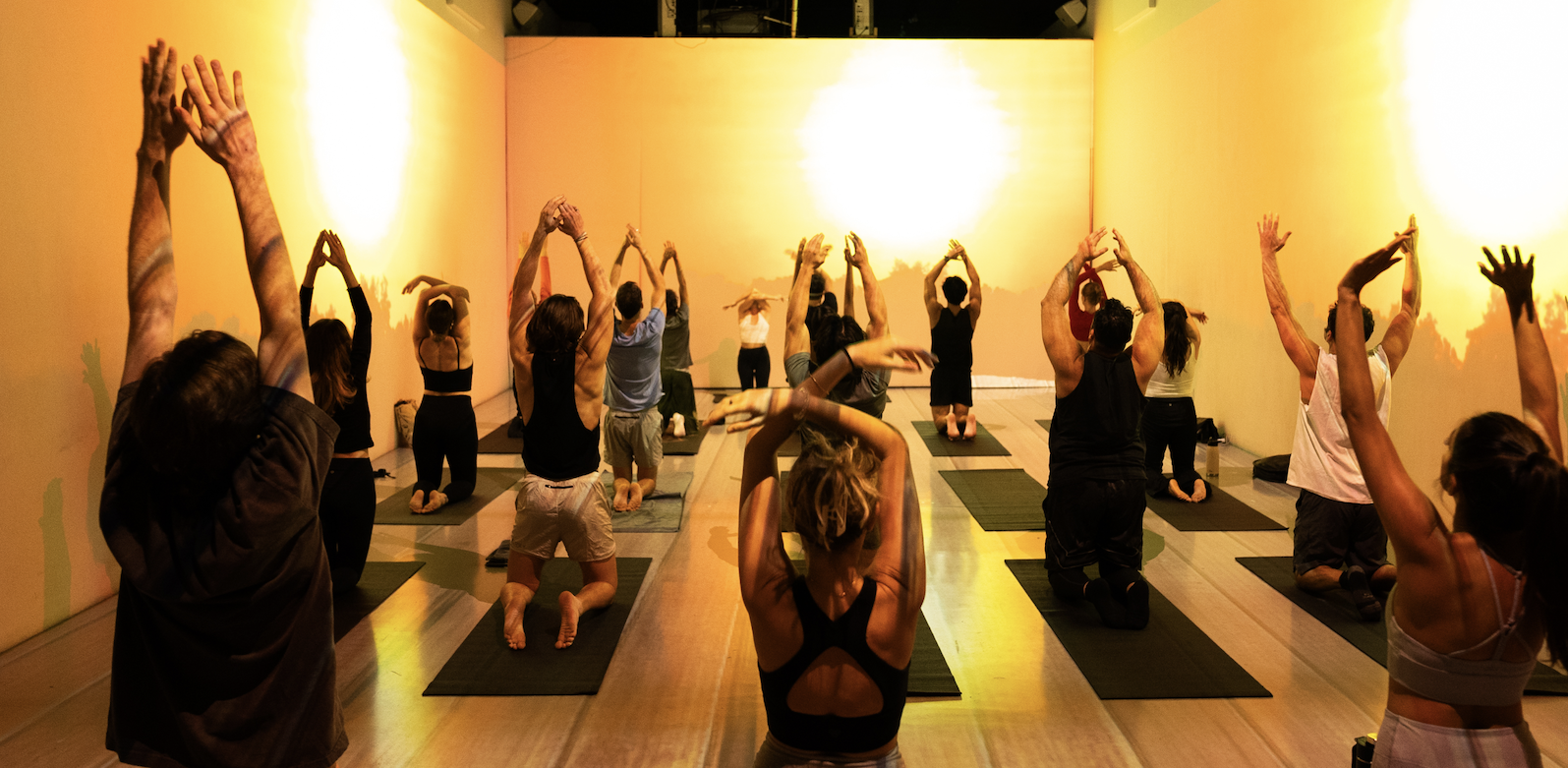 Wellness session in the immersive studio at LUME Studios NYC