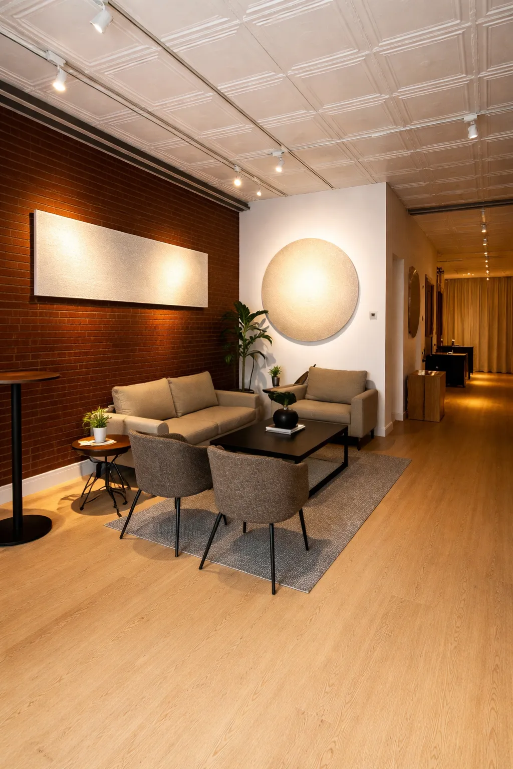 LOFT 4 lounge seating corner in the private dining loft