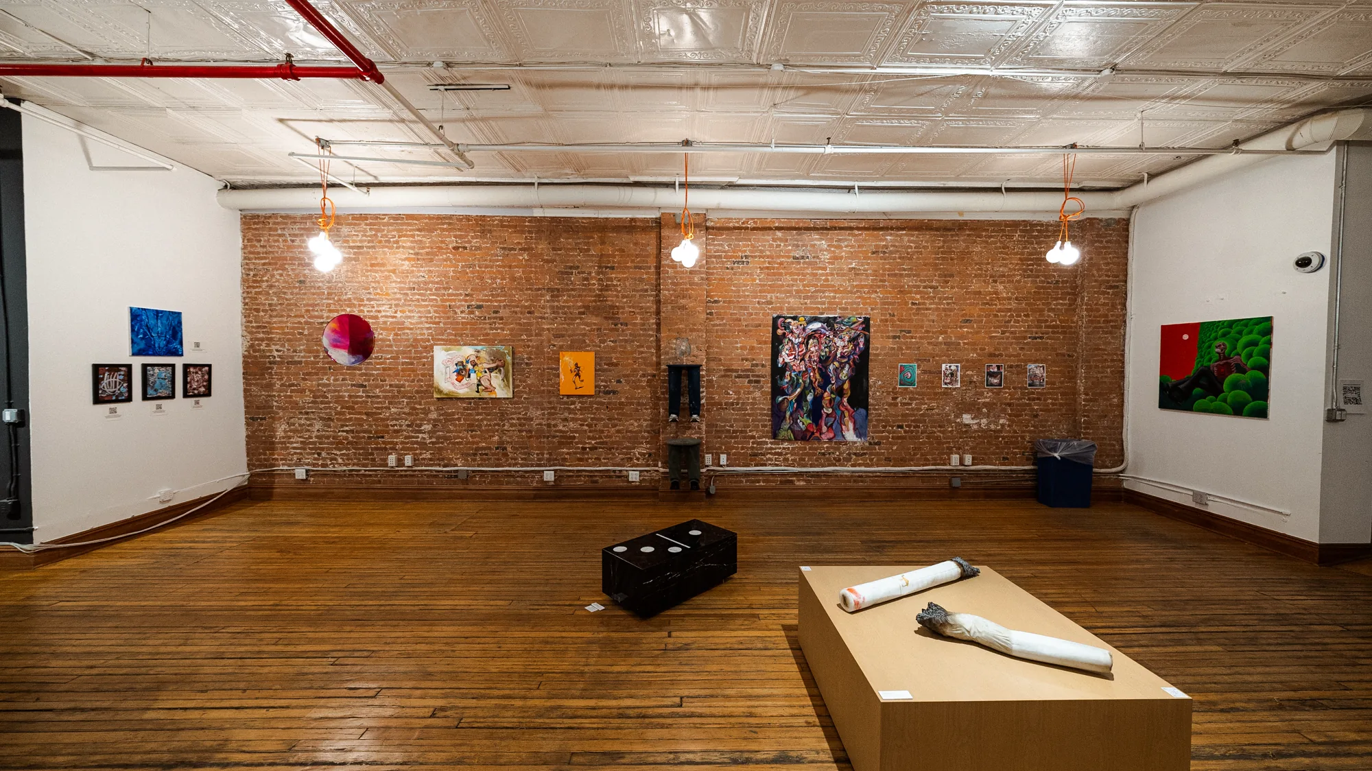 LOFT 3 set up as an art exhibition