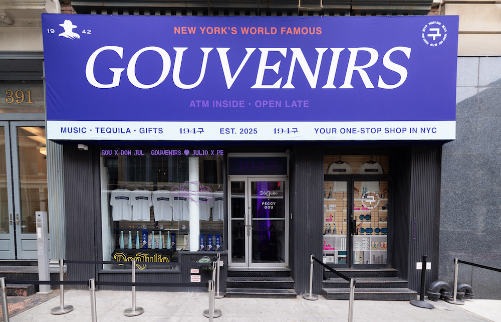 Gouvenirs souvenir shop storefront takeover for Peggy Gou x Don Julio in NYC