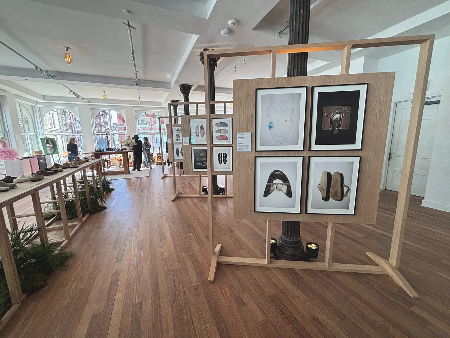 Birkenstock off-site showroom, showroom wide, lighting and projection by LUME Studios