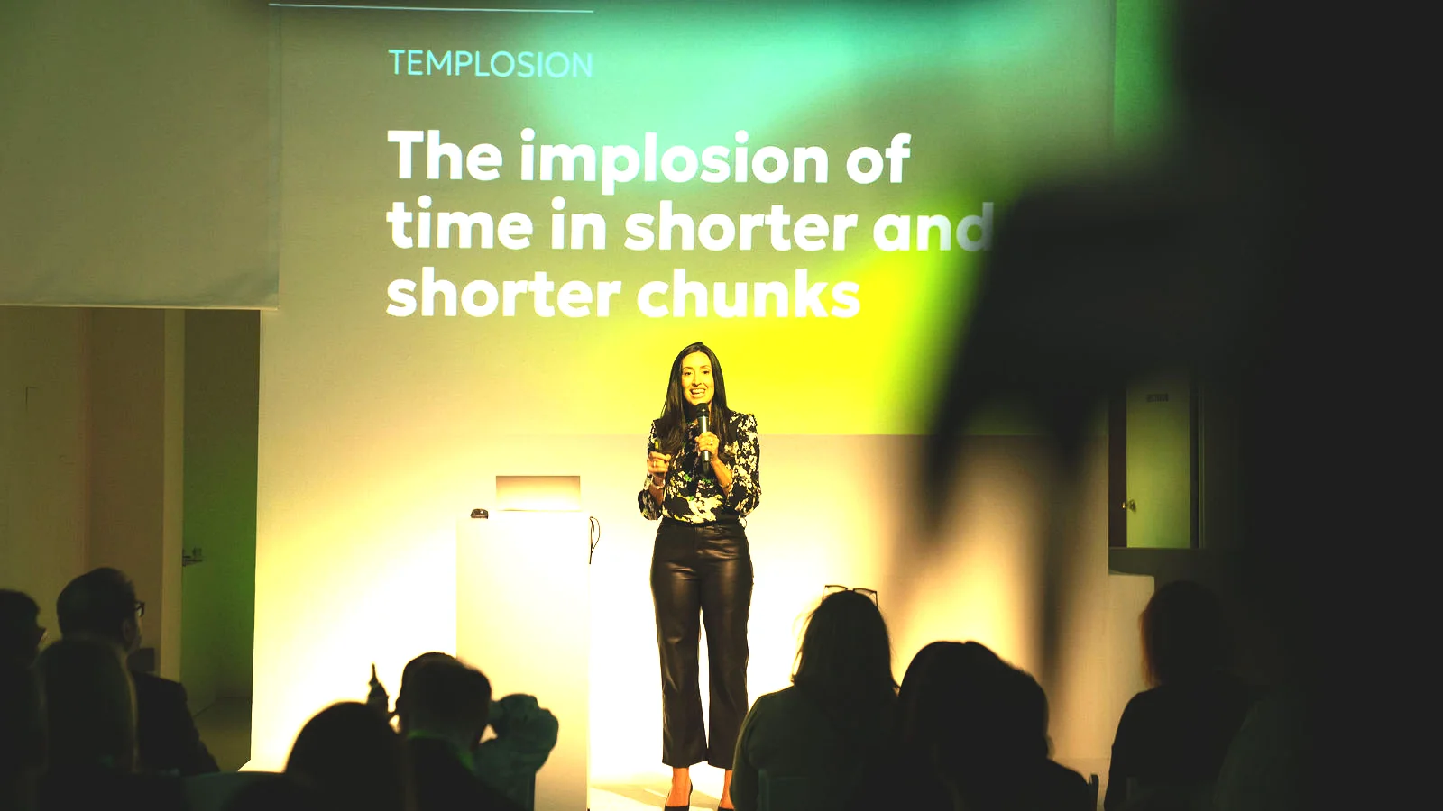Cicero presentation at LUME Studios, speaker stage a