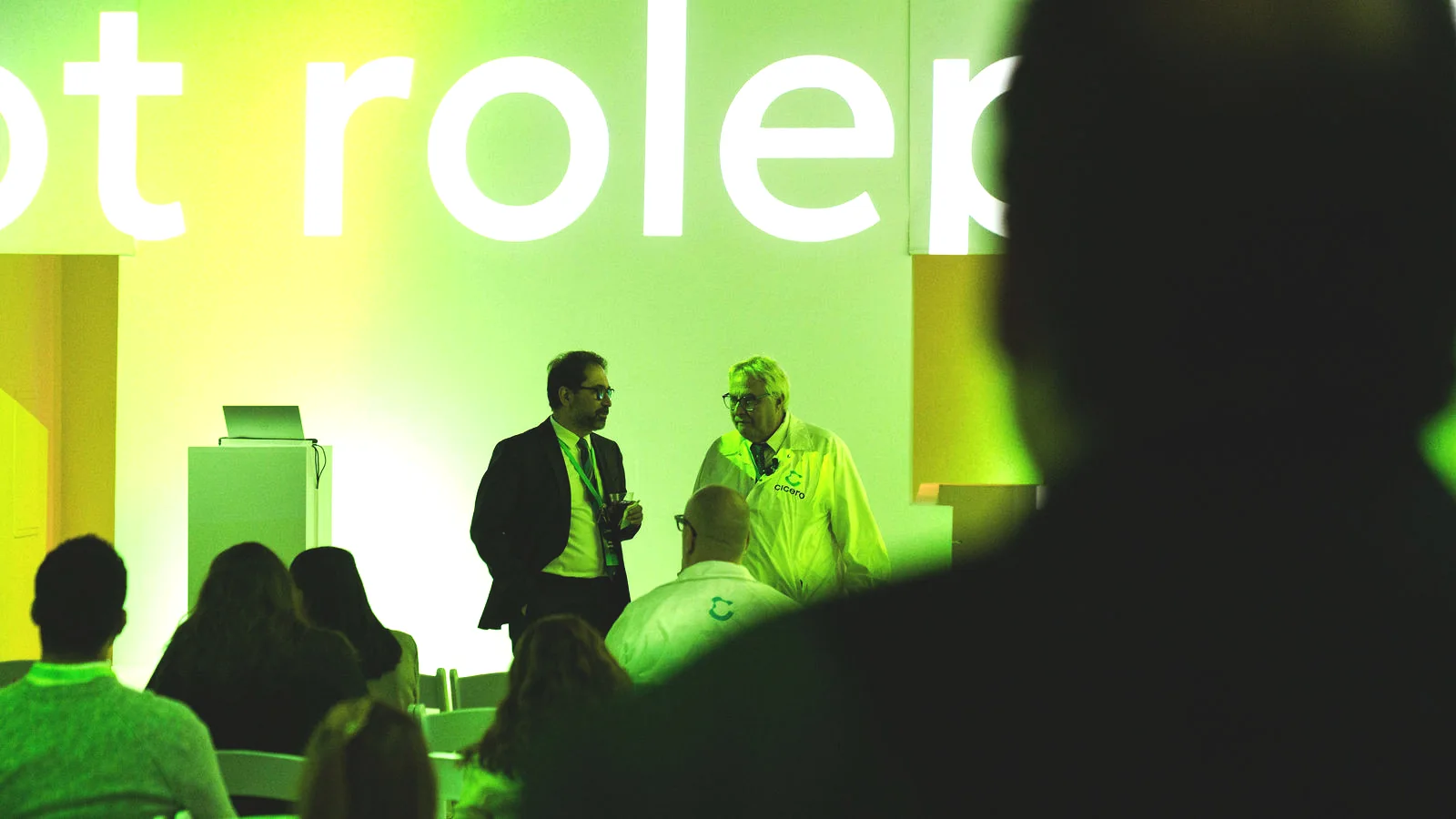Cicero presentation at LUME Studios, room wide guests